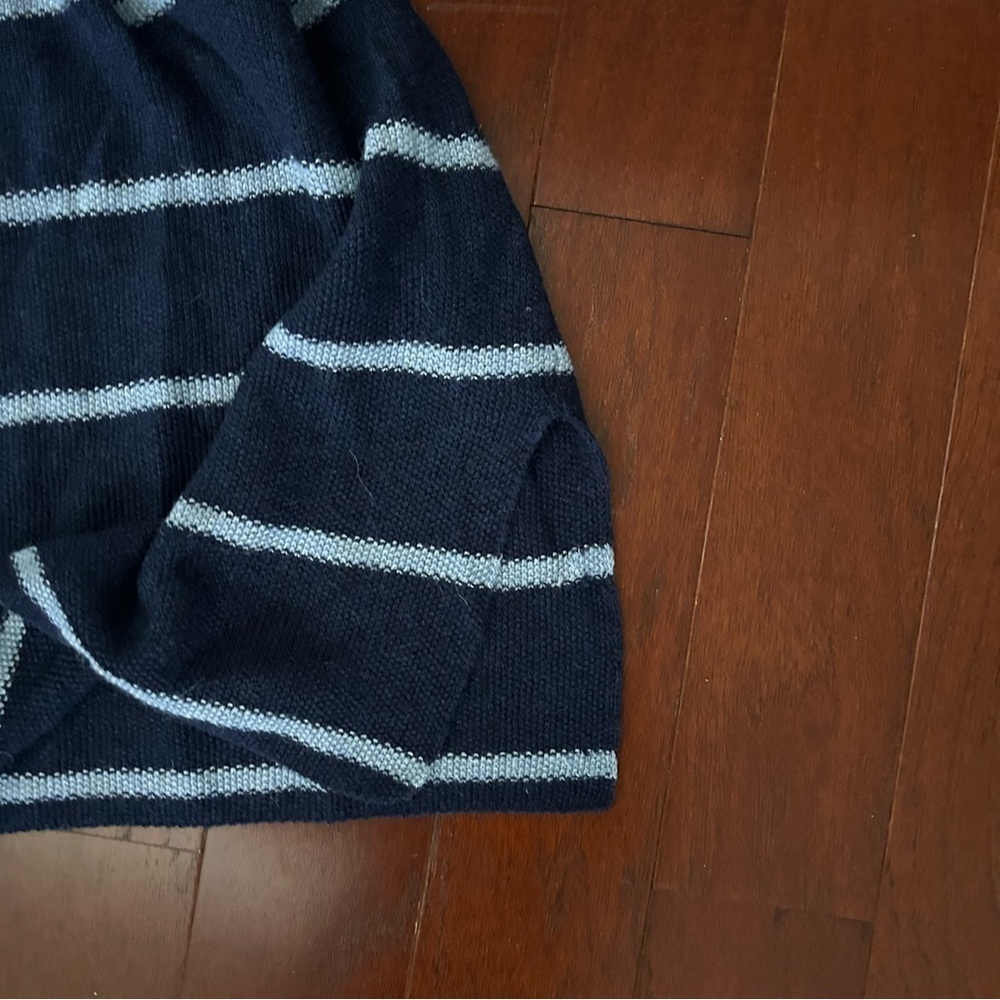 Eileen Fisher Women's Navy Striped Boat Neck Pullover Sweater Size XS wool blend - Picture 9 of 9